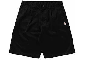 BAPE One Point Wide Fit Chino Shorts Black