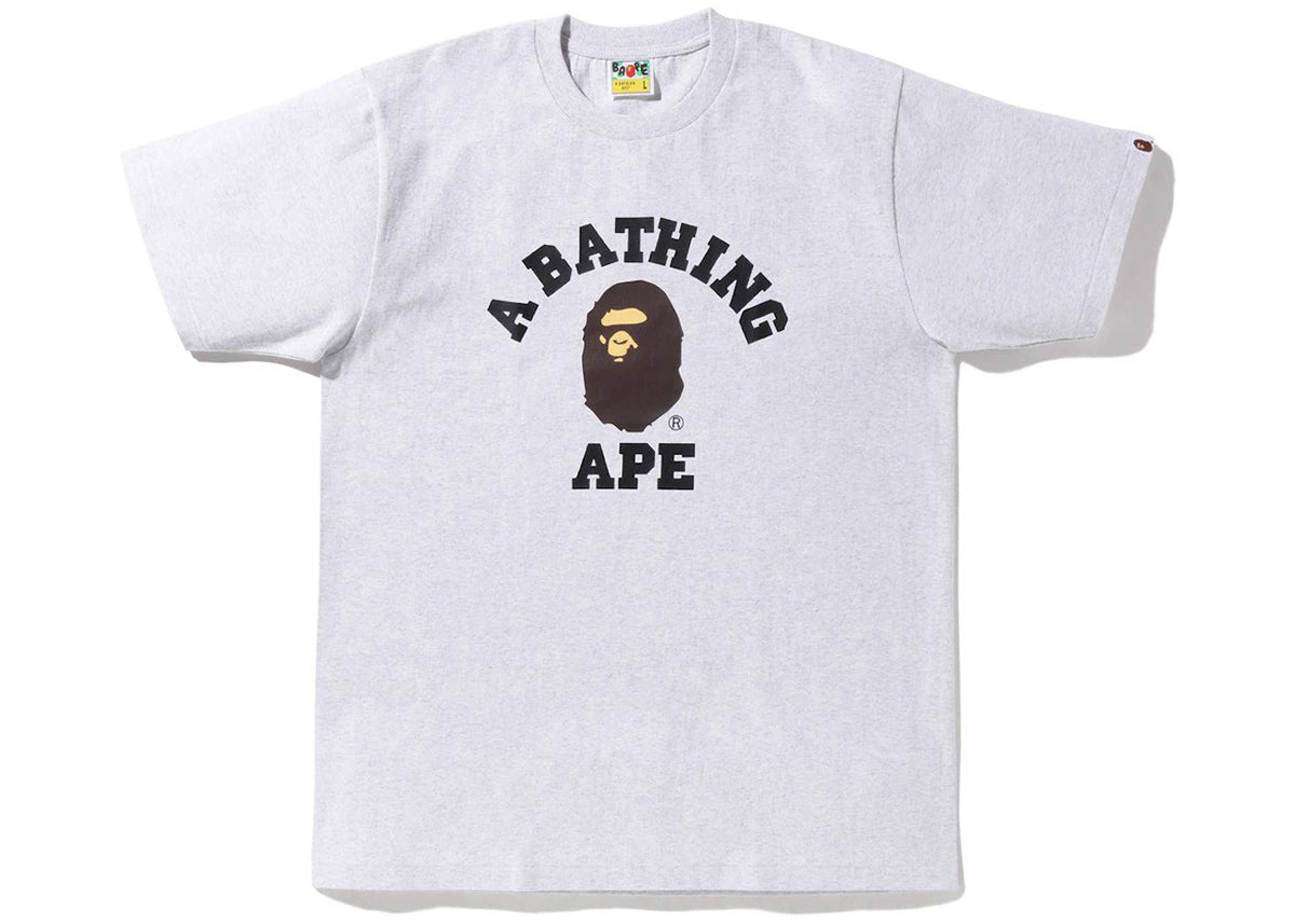 BAPE Online Exclusive College Tee Grey - vue secondaire A