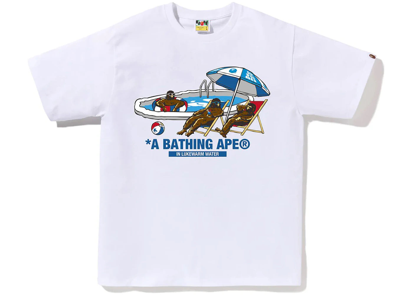 BAPE Poolside Tee White - vue 360