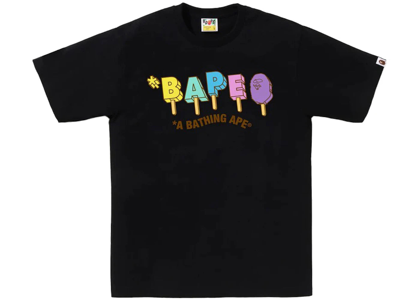 BAPE Popsicle Tee Black - vue secondaire A