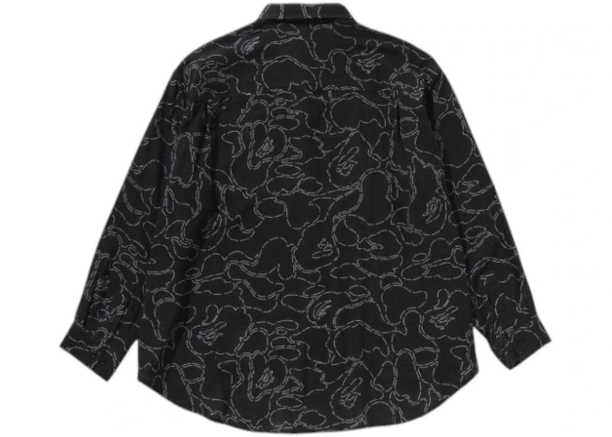 BAPE Printed Casual Shirt Black - vue secondaire B