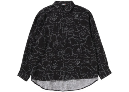 BAPE Printed Casual Shirt Black - apparel view 2