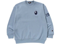 BAPE Pull Over Crewneck Sweat Shirt Sax