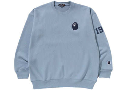 BAPE Pull Over Crewneck Sweat Shirt Sax - apparel view 2