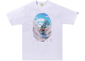 BAPE Sakura Photo Ape Head II Tee White
