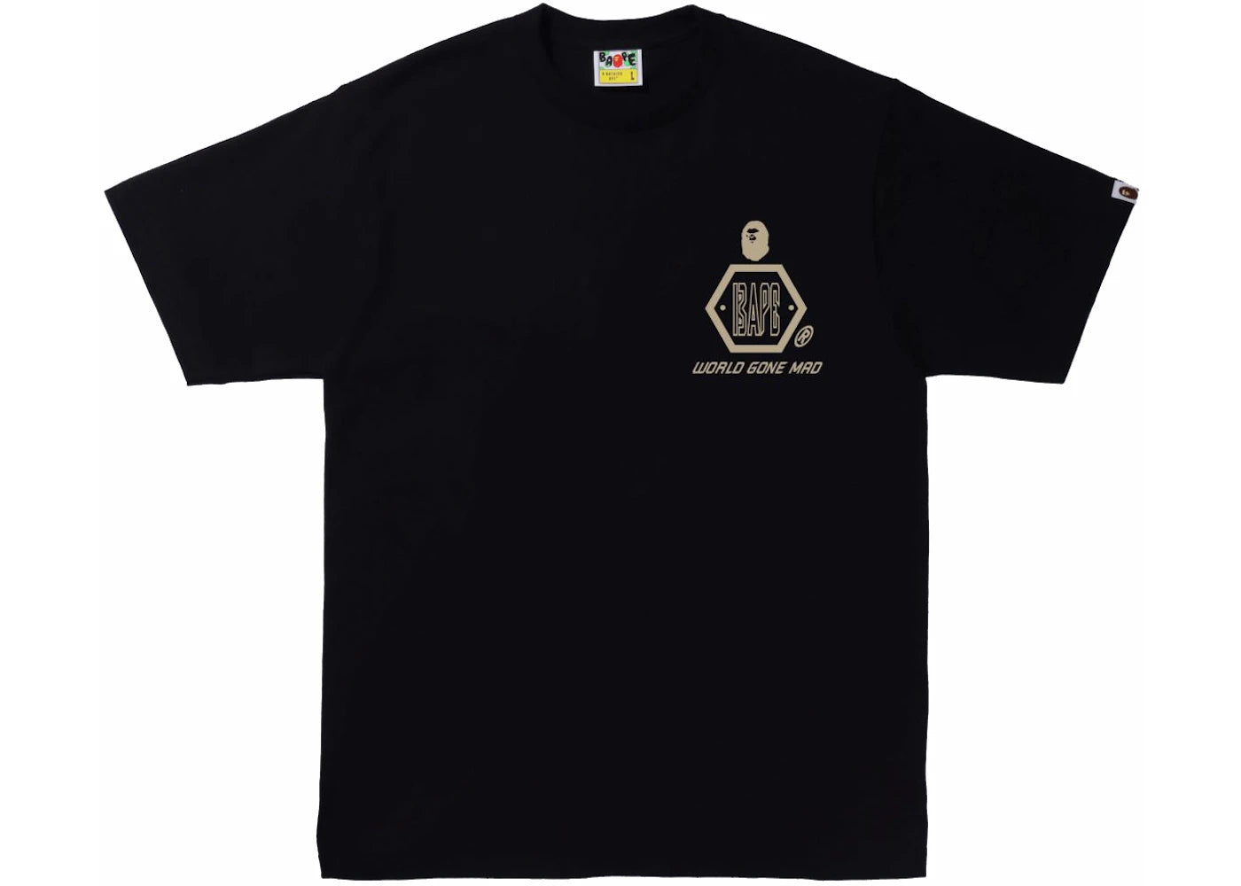 BAPE Sand Camo Mad Face Tee Black/Beige - vue secondaire B