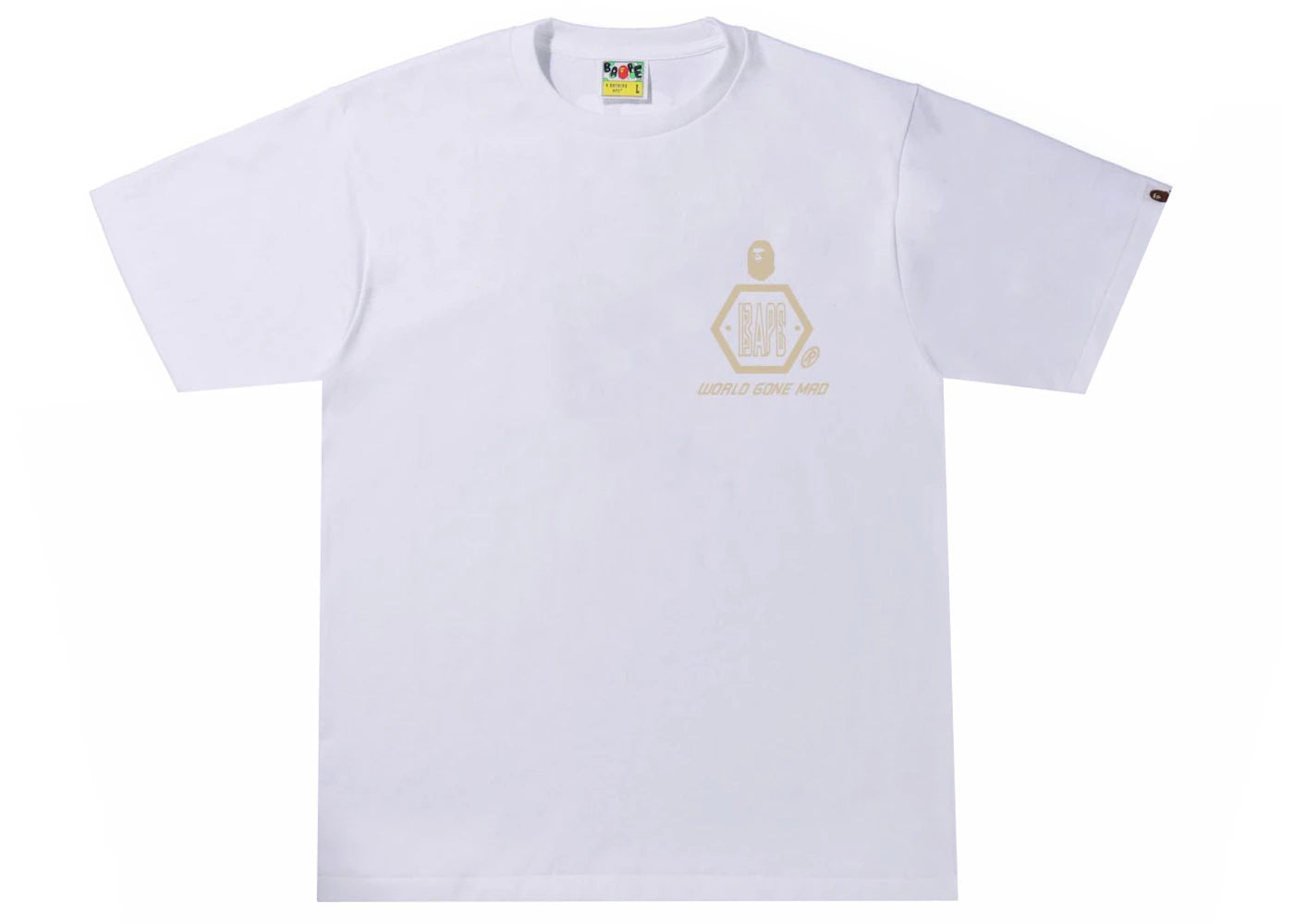 BAPE Sand Camo Mad Face Tee White/Beige - vue secondaire B