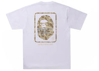 BAPE Sand Camo Mad Face Tee White/Beige