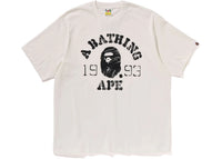 BAPE Screen Print College Relaxed Fit Tee White/Ivory