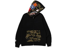 BAPE Shark Full Zip  Hoodie Black