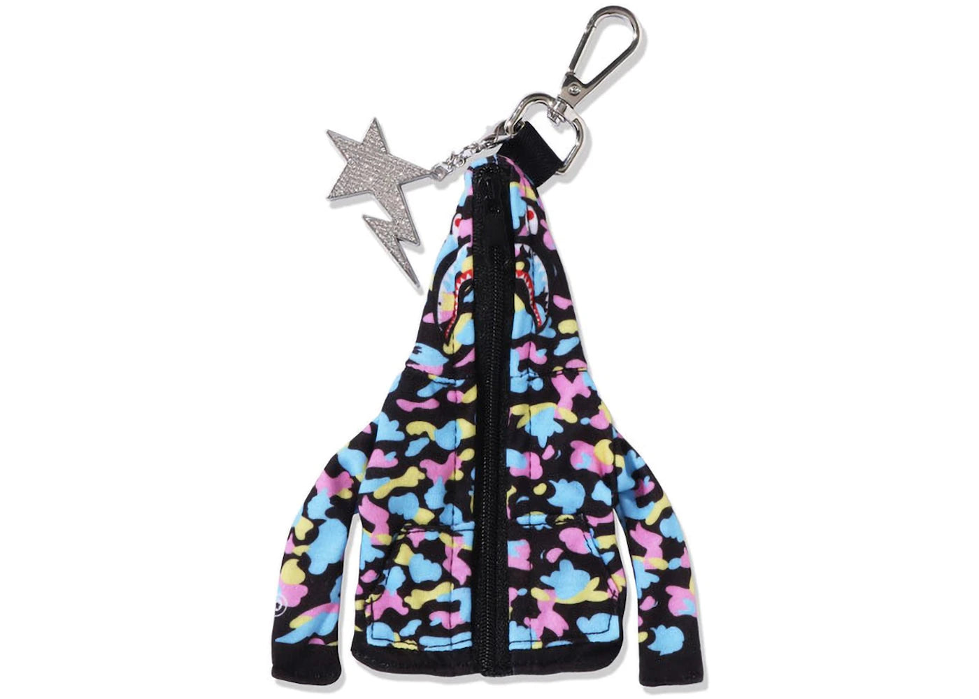 BAPE Shark Full Zip Hoodie Keychain Black - vue secondaire A