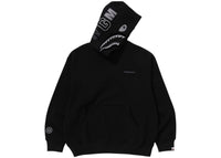 BAPE Shark Logo Relaxed Fit Pullover Hoodie Black