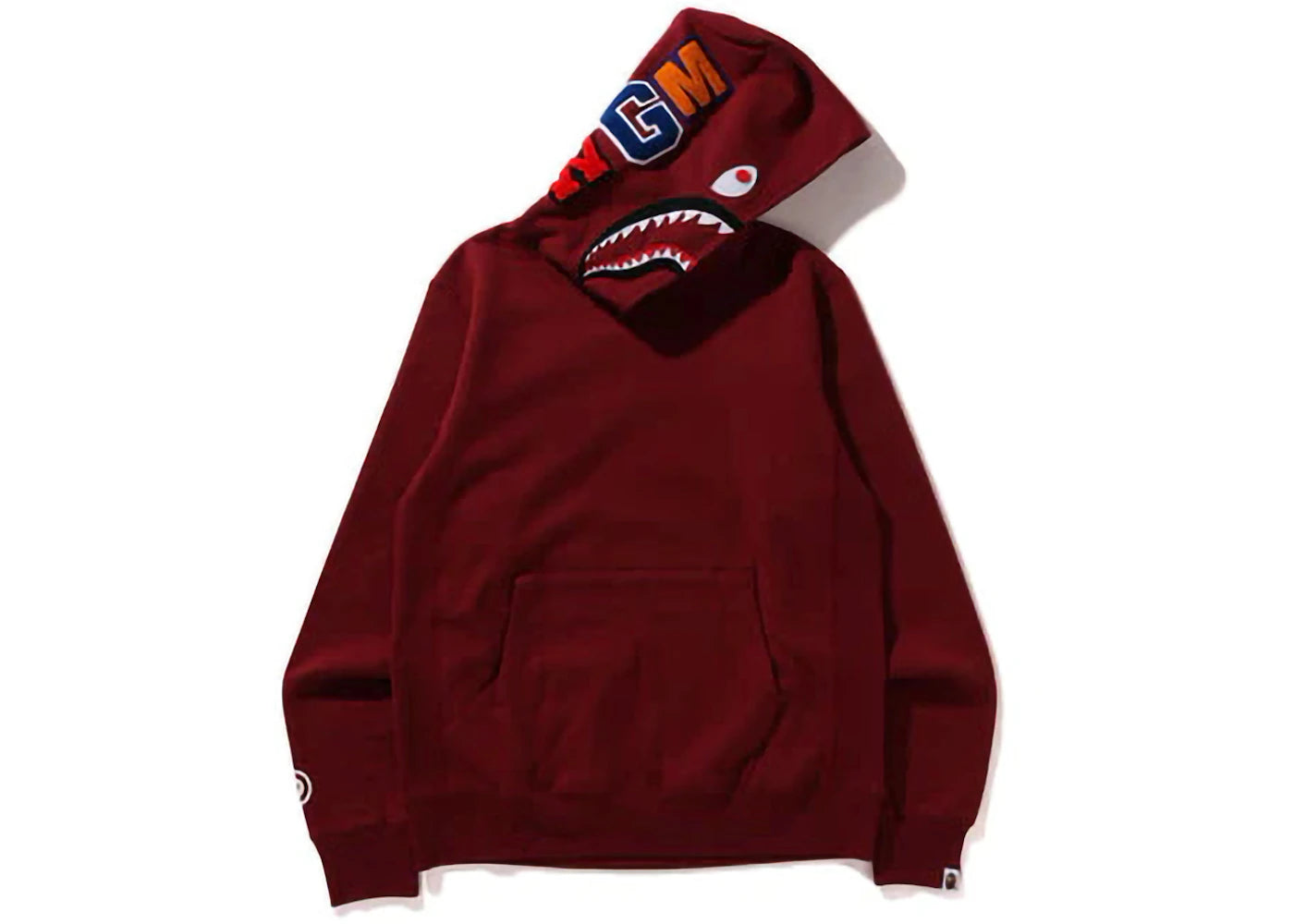 BAPE Shark Pullover Hoodie Burgundy - vue secondaire A