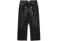 BAPE Shark Relaxed Fit Denim Pants Indigo
