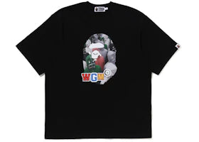 BAPE Shark Seijin Photo Print Relaxed Fit Tee Black - vue 360