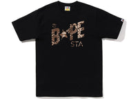 BAPE Snake Bape Sta Logo Tee Black Beige