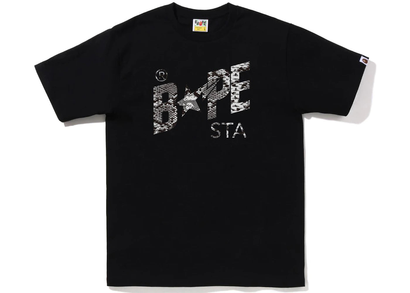 BAPE Snake Bape Sta Logo Tee Black Grey - vue secondaire A