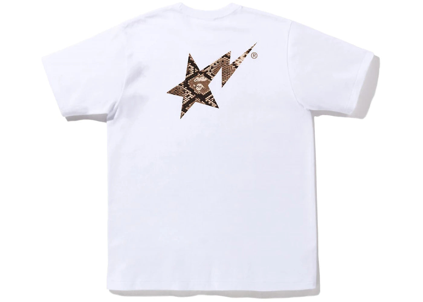 BAPE Snake Bape Sta Logo Tee White Beige - vue secondaire B