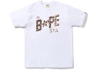 BAPE Snake Bape Sta Logo Tee White Beige