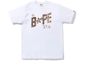 BAPE Snake Bape Sta Logo Tee White Beige
