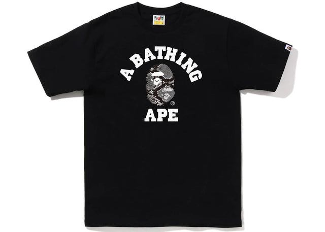 BAPE Snake College Tee Black Grey