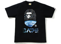 BAPE Space Camo Ape Head Tee Black