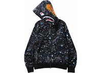 BAPE Space Camo Shark WGM Full-Zip Hoodie Black