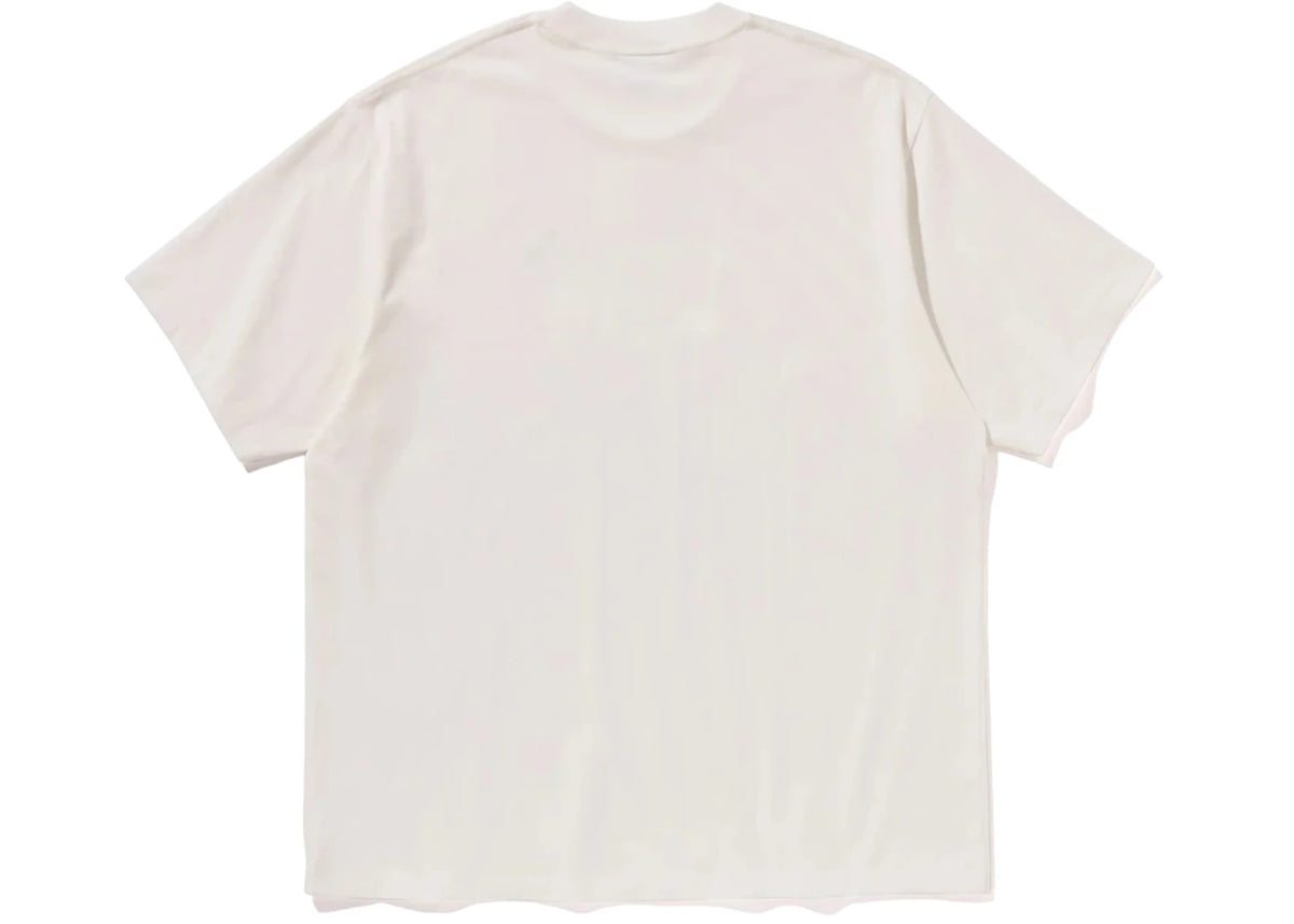 BAPE Sta Houndstooth By Bathing Ape Relaxed Fit Tee Ivory - vue secondaire B