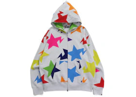BAPE Sta Pattern Relaxed Fit Full Zip Hoodie Multi
