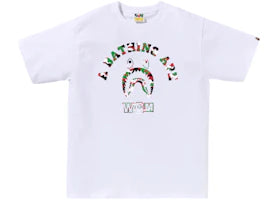 BAPE Store Dubai Shark College Tee White