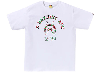 BAPE Store Dubai Shark College Tee White - product view 2
