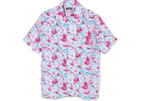 BAPE Store Miami Open Collar Shirt Pink/Blue