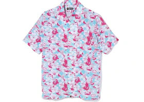 BAPE Store Miami Open Collar Shirt Pink/Blue