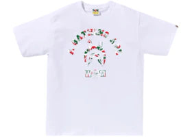BAPE Store Milan Shark College Tee White