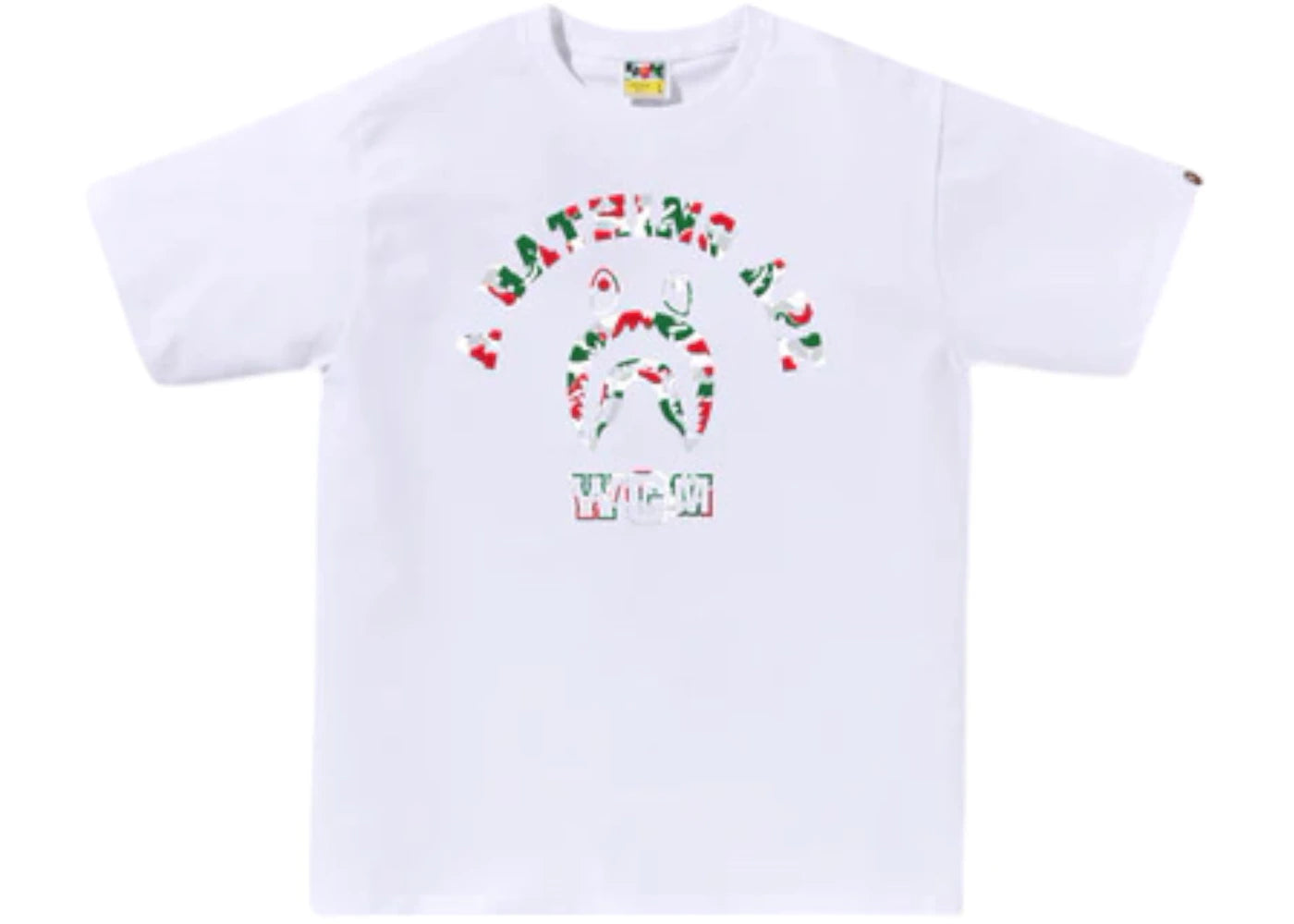 BAPE Store Milan Shark College Tee White - vue secondaire A