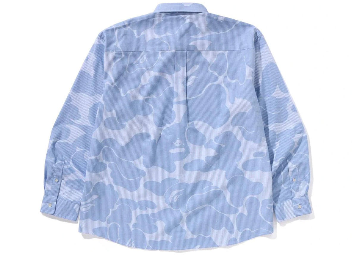 BAPE Stripe Camo Relaxed Fit Shirt Blue - vue secondaire B