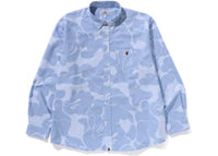 BAPE Stripe Camo Relaxed Fit Shirt Blue