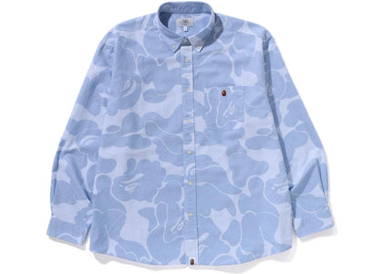 BAPE Stripe Camo Relaxed Fit Shirt Blue - apparel view 2
