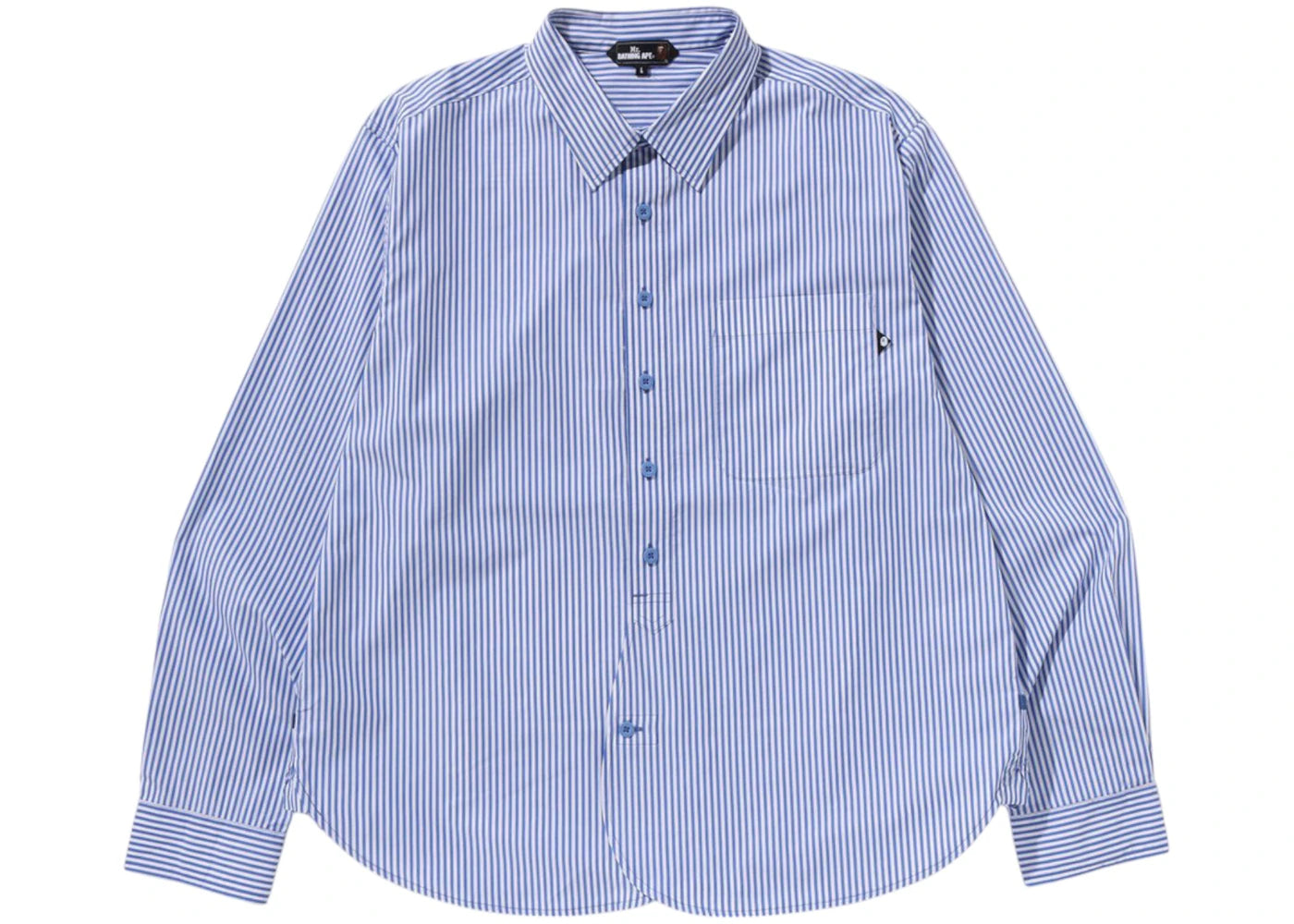 BAPE Stripe Shirt Blue - vue secondaire A