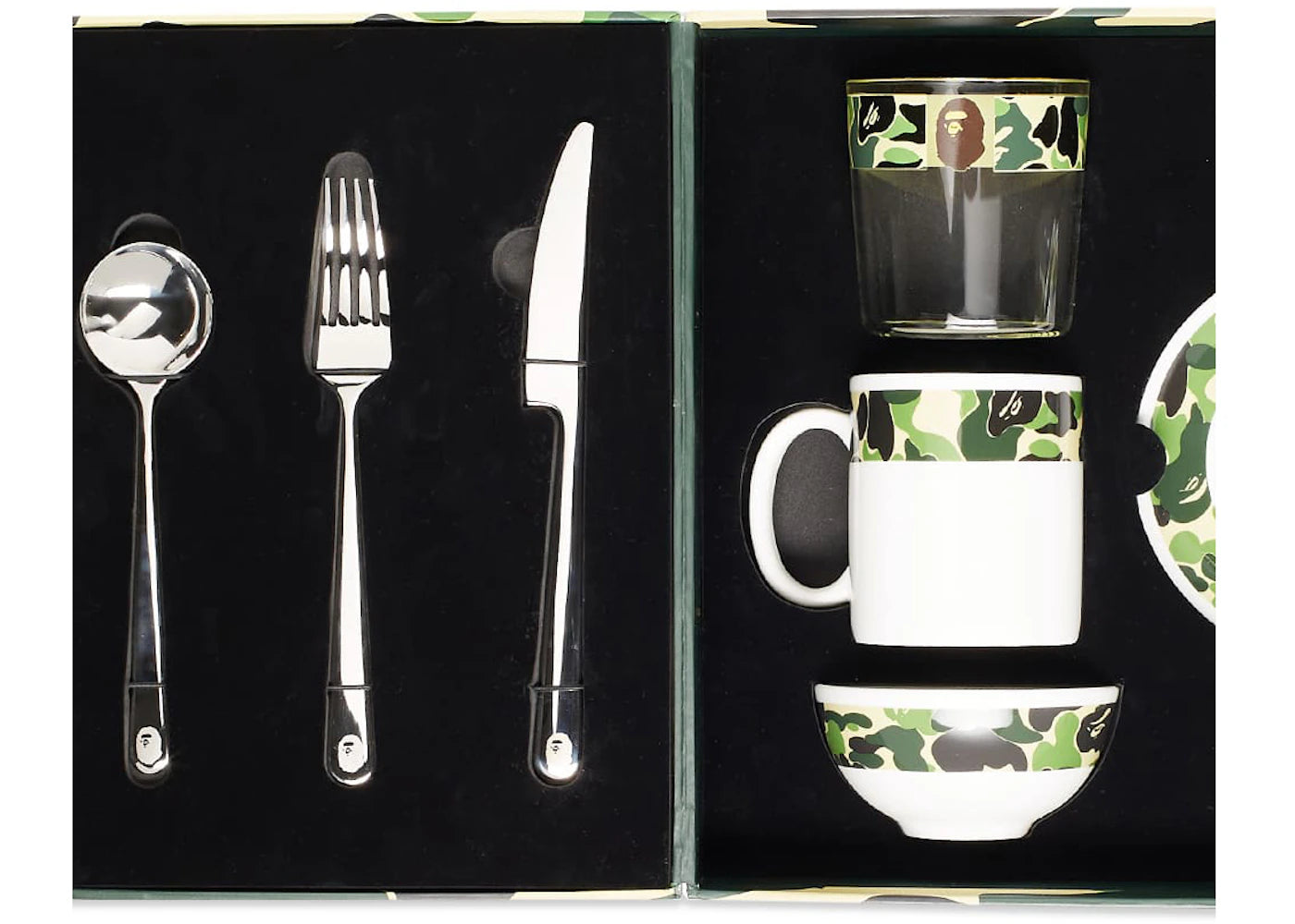 BAPE Tableware Set Green ABC Camo - vue secondaire A