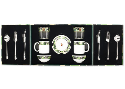 BAPE Tableware Set Green ABC Camo - authentic BAPE product