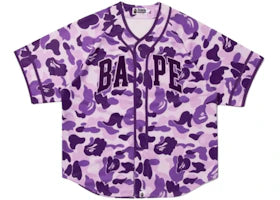 BAPE Taipei 19th Anniversary Baseball Jersey Purple - vue 360
