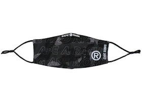 BAPE Text Color Camo Mask Black - vue 360
