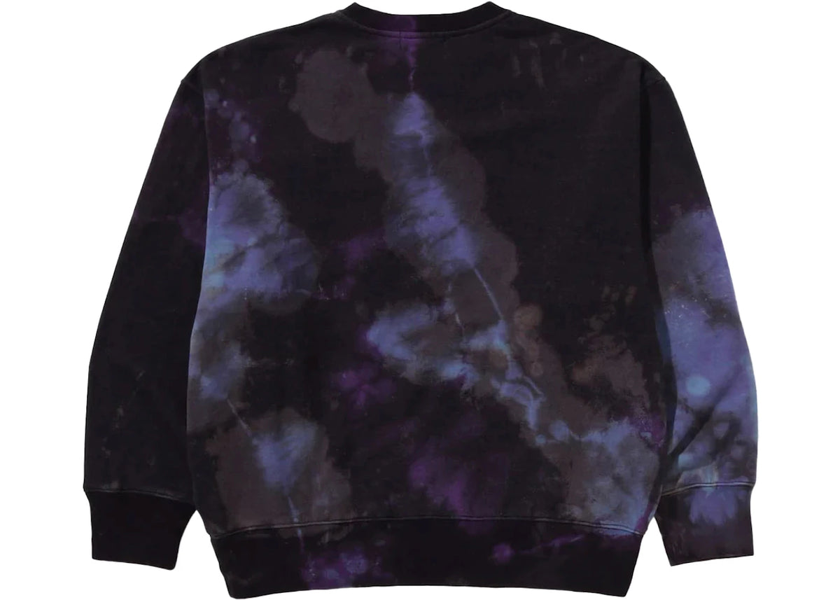 BAPE Tie Dye Ape Head Relaxed Fit Crewneck Sweatshirt Black - vue secondaire B