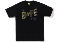 BAPE Tie Dye Bape Sta Logo Tee Black Black