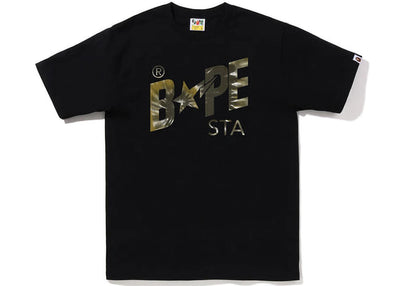 BAPE Tie Dye Bape Sta Logo Tee Black Black