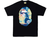 BAPE Tie Dye Big Ape Head Tee Black/Multi