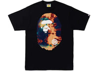 BAPE Tie Dye Big Ape Head Tee Black/Navy