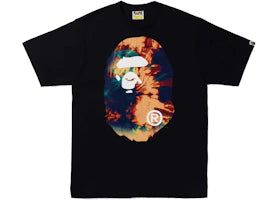 BAPE Tie Dye Big Ape Head Tee Black/Navy