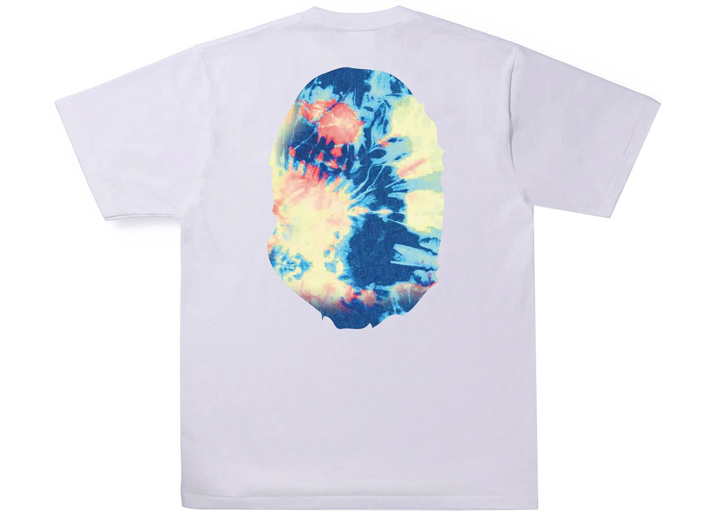 BAPE Tie Dye Big Ape Head Tee White/Multi - vue secondaire A